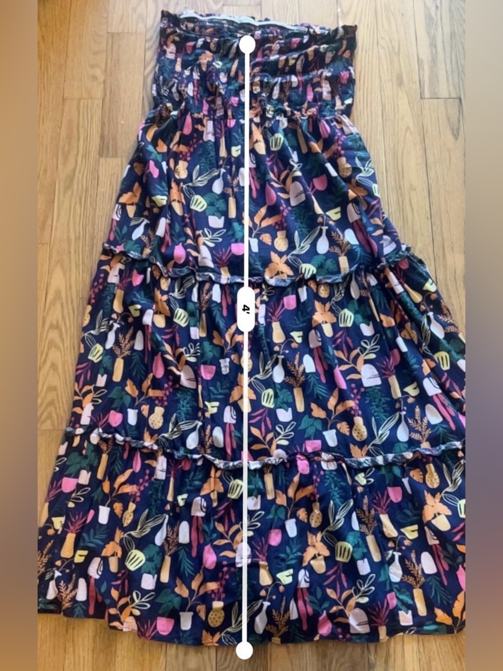Timing • Maxi Dress w/ Abstract Pattern 2X - Picture 5 of 6